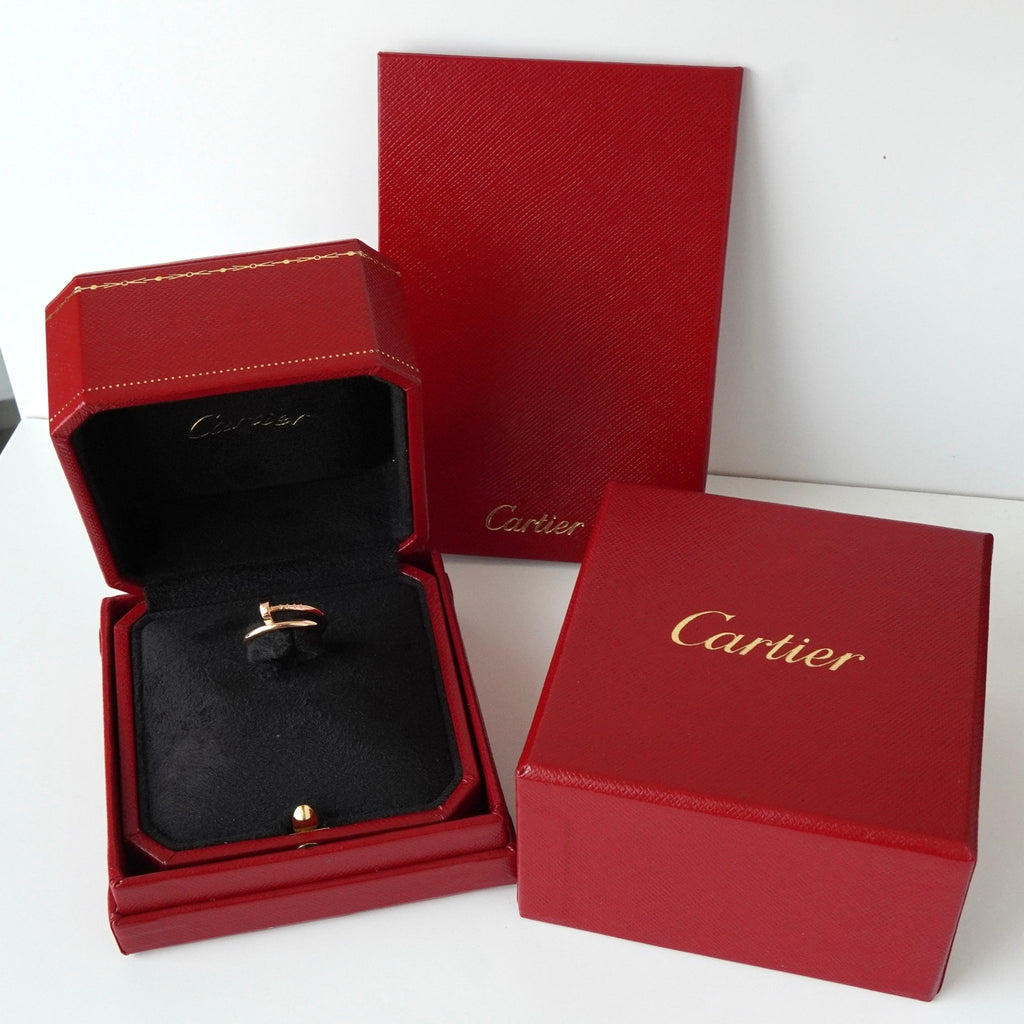 カルティエ ジャストアンクル スモールモデル 750 ピンクゴールド 指輪 リング 18K 18金 サイズ46 / 8号 箱付き