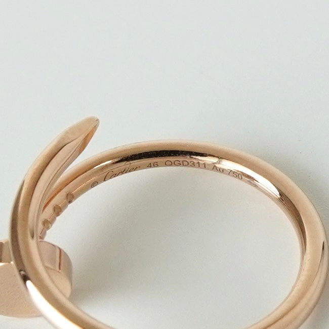 カルティエ ジャストアンクル スモールモデル 750 ピンクゴールド 指輪 リング 18K 18金 サイズ46 / 8号 箱付き - NEWSED
