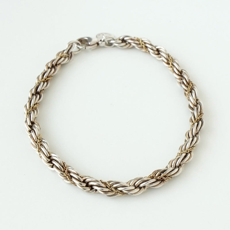 ティファニー ツイストチェーン 750 × 925 ブレスレット 18K 18金 シルバー925 - NEWSED