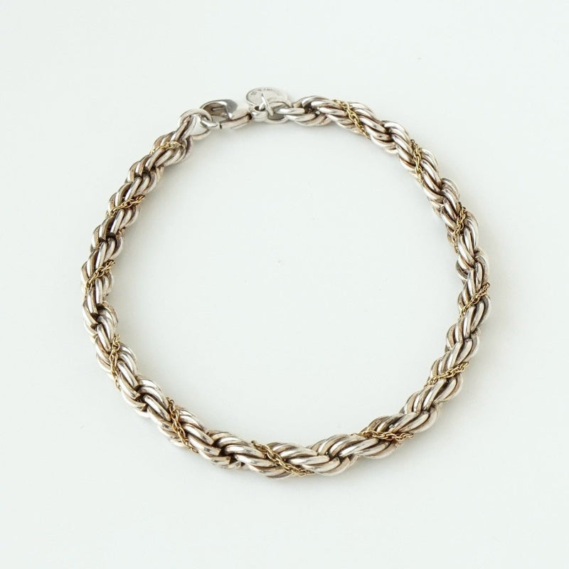 ティファニー ツイストチェーン 750 × 925 ブレスレット 18K 18金 シルバー925 - NEWSED