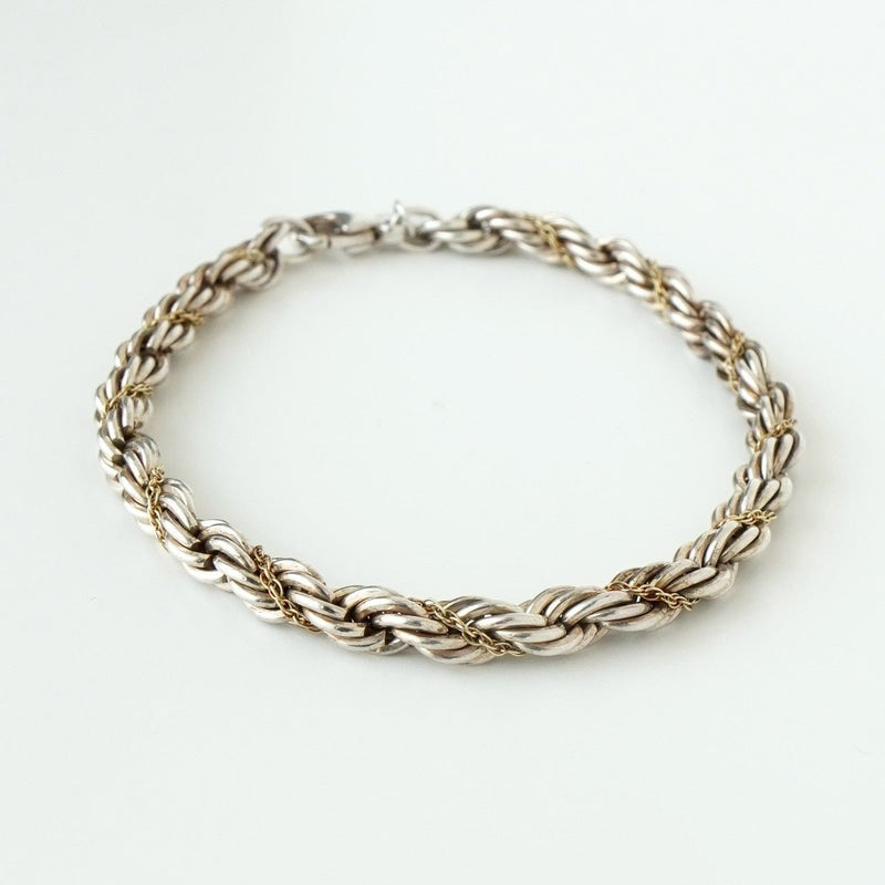 ティファニー ツイストチェーン 750 × 925 ブレスレット 18K 18金 シルバー925 - NEWSED