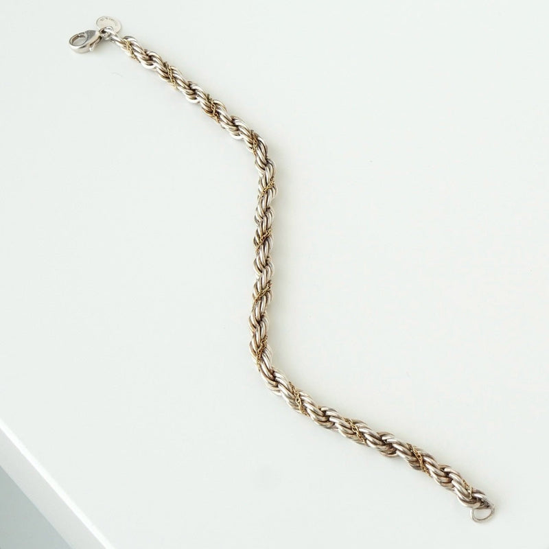 ティファニー ツイストチェーン 750 × 925 ブレスレット 18K 18金 シルバー925 - NEWSED