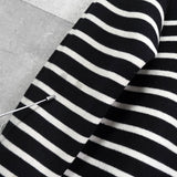 アミパリ アミ パリス ハートロゴ ボーダー ニット ブラック