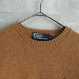 ポロ ラルフローレン スモールポニーロゴ ニット キャメル