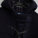 バーバリー ノバチェック裏地 ダッフルコート  ネイビー