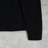 バーバリー ブラックレーベル ホースロゴ 切り替え 長袖ポロシャツ ブラック