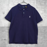 深海军蓝 Ralph Lauren 徽标刺绣短袖 Polo 衫