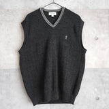 90's｜Logo Embroidery Wool Knit Vest