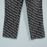 アレキサンダー ワン ロゴ 総柄 デニム ブラック レディース