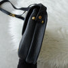 Christian Dior CD logo gold hardware leather shoulder bag navy
