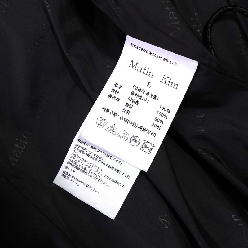 マーティンキム  ロゴ ダウンジャケット ブラック