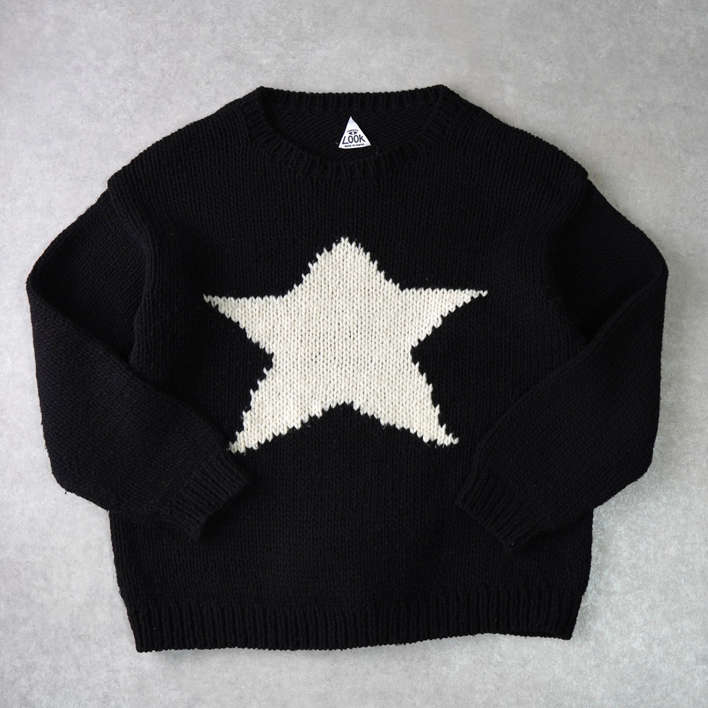 THRIFTY LOOK STAR HAND KNIT スリフティールック スター ハンドニット ブラック