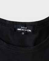 トリコ コム デ ギャルソン 2009年製 フリルドッキング Tシャツ Sサイズ ブラック レディース