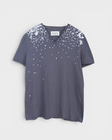 メゾン マルジェラ トロンプルイユ プリント Vネック Tシャツ グレー系 メンズ