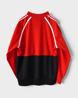 アディダス トレフォイル トラックジャケット レッド ブラック XL メンズ