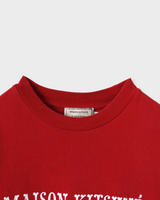 メゾン キツネ ロゴ Tシャツ レッド S レディース