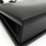 ロエベ ロゴ 自立型 レザー ハンドバッグ ブラック