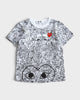 プレイ コム デ ギャルソン Tシャツ ホワイト ブラック S レディース