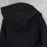 ポロ バイ ラルフローレン レザー切り替え フーデッド 中綿ジャケット コート ブラック