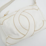 シャネル ココマーク キャビアスキン ワンショルダーバッグ ホワイト 7桁9番台 レディース - NEWSED