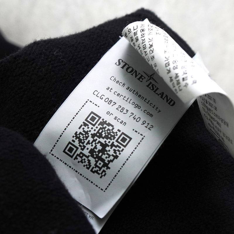 ストーン アイランド ガーメントダイ スウェット ブラック メンズ