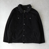 リーバイス SHERPA LINED TRUCKER JACKET コーデュロイ襟 ボアジャケット ブラック メンズ