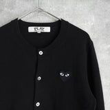 プレイ コムデギャルソン ハートロゴ カーディガン ブラック レディース