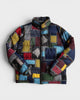 19AW Puffer Jacket ステューシー バンダナ パッチワーク ダウンジャケット マルチカラー M メンズ