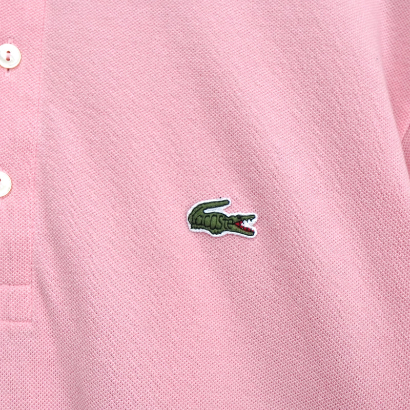 Lacoste Chemise 徽标贴片短袖 Polo 衫（浅粉色）