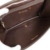 シャネル ココマーク マトラッセ ラムスキン チェーン ショルダーバッグ ブラウン 0番台7桁