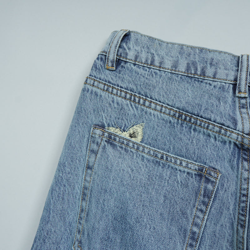 アワーレガシー 25SS VAST CUT バタフライ 刺繍 デニム ブルー