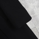 ジルサンダー レザー切り替え 変形 前立て ウールコート レディース ブラック / ホワイト