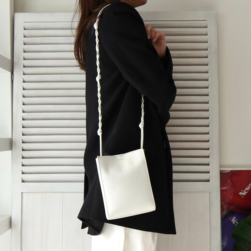 ジルサンダー タングル スモール レザー ショルダーバッグ ホワイト