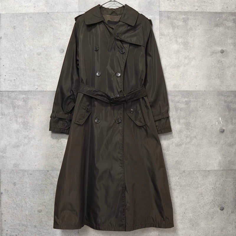 プラダ ナイロン トレンチコート ブラウン