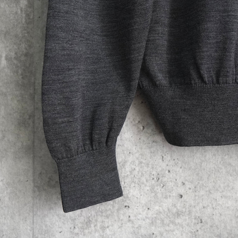 イヴ サンローラン ヴィンテージ Vネック YSLロゴ ニット グレー