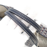 ゴヤール サンルイPM PVC / レザー トートバッグ ネイビー