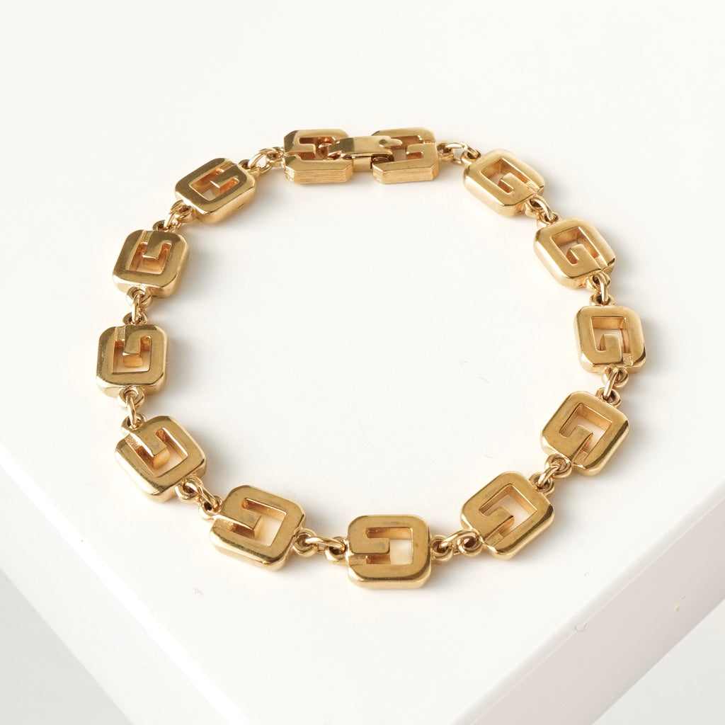 ジバンシィ ヴィンテージ Gロゴ ブレスレット GP ゴールド