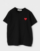 プレイ コム デ ギャルソン ハートロゴ Tシャツ ブラック L レディース