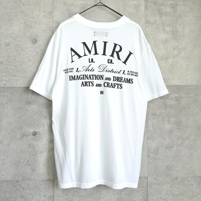 アミリ Arts District Tee ロゴ 両面プリント Tシャツ ホワイト タグ付き未使用品