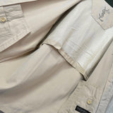 イヴ サンローラン ヴィンテージ YSLロゴ ブルゾン ジャケット ベージュ / モスグリーン