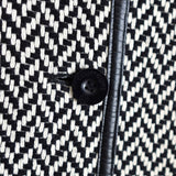 Leather Piping Wool Long Coat