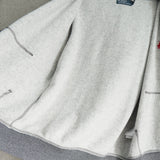 ポロ ラルフローレン スモールポニーロゴ チェック柄 フルジップ パーカー グレー