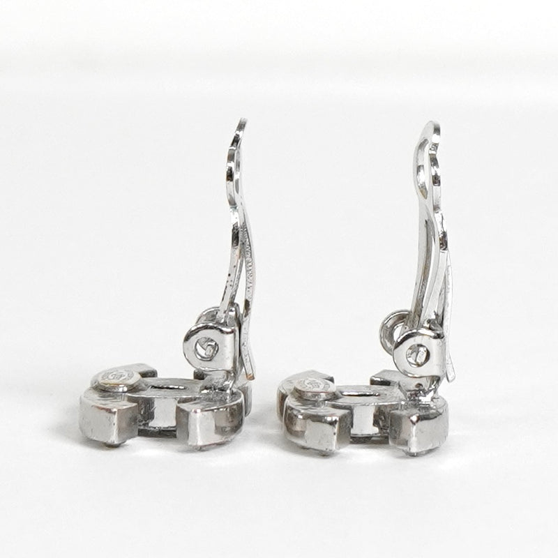 シャネル ココマーク ラインストーン イヤリング シルバー