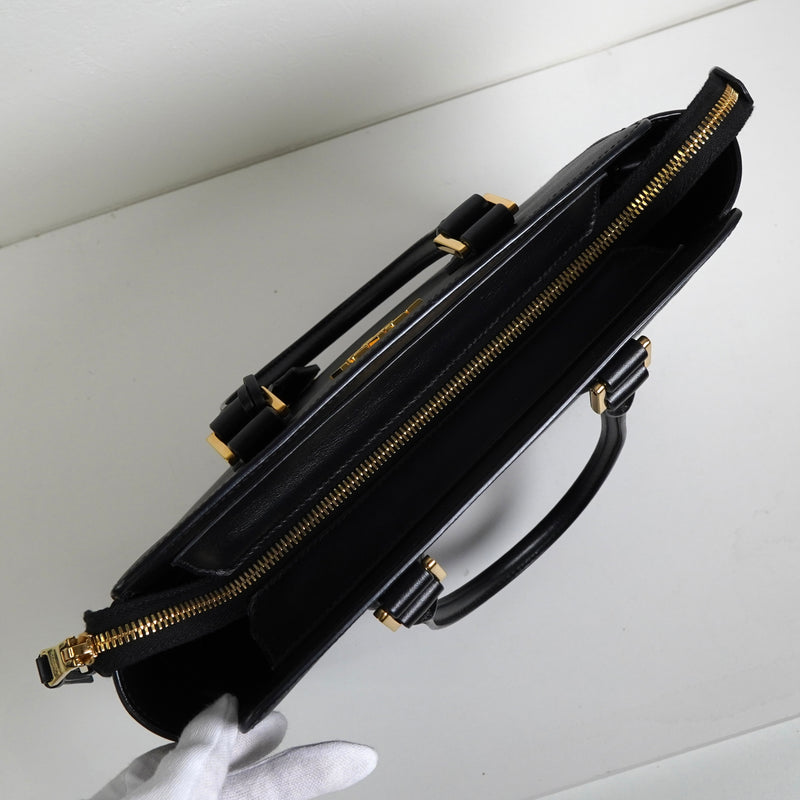 プラダ サフィアーノ レザー 2way ハンドバッグ ショルダーバッグ ブラック