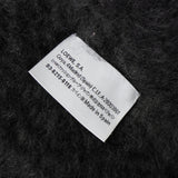 ロエベ アナグラム レザーパッチ モヘア マフラー ブラック