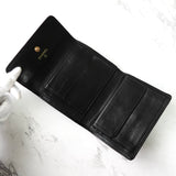 シャネル ココマーク キャビアスキン 三つ折り財布 ブラック