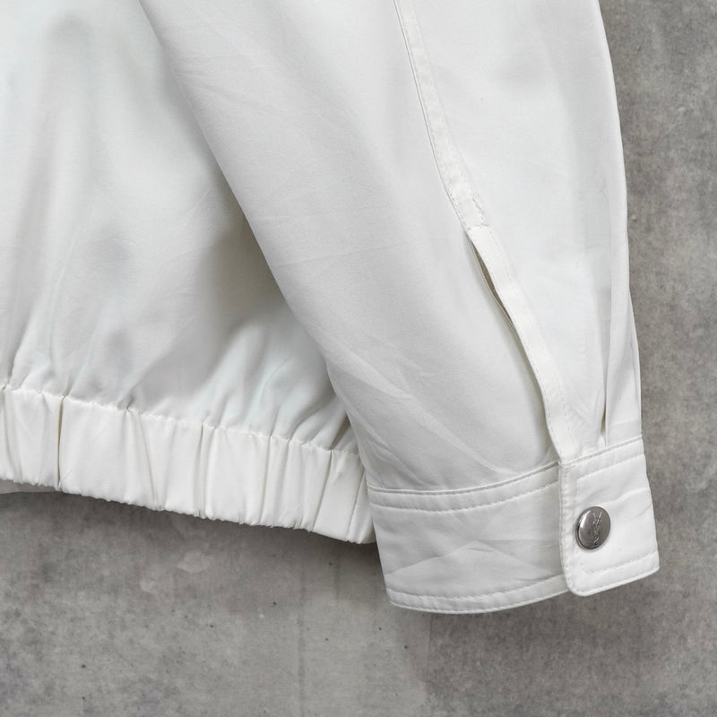 イヴ サンローラン ヴィンテージ YSLロゴ ブルゾン ジャケット ホワイト / ネイビー