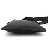 プラダ トライアングルロゴ テスート / レザー ショルダーバッグ ブラック