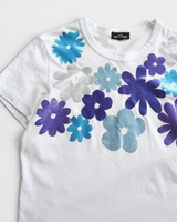 トリコ コム デ ギャルソン フラワープリント Tシャツ ホワイト S レディース
