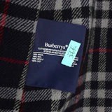 バーバリー ヴィンテージ ノバチェック襟 ウールライナー付き ステンカラーコート ネイビー メンズ